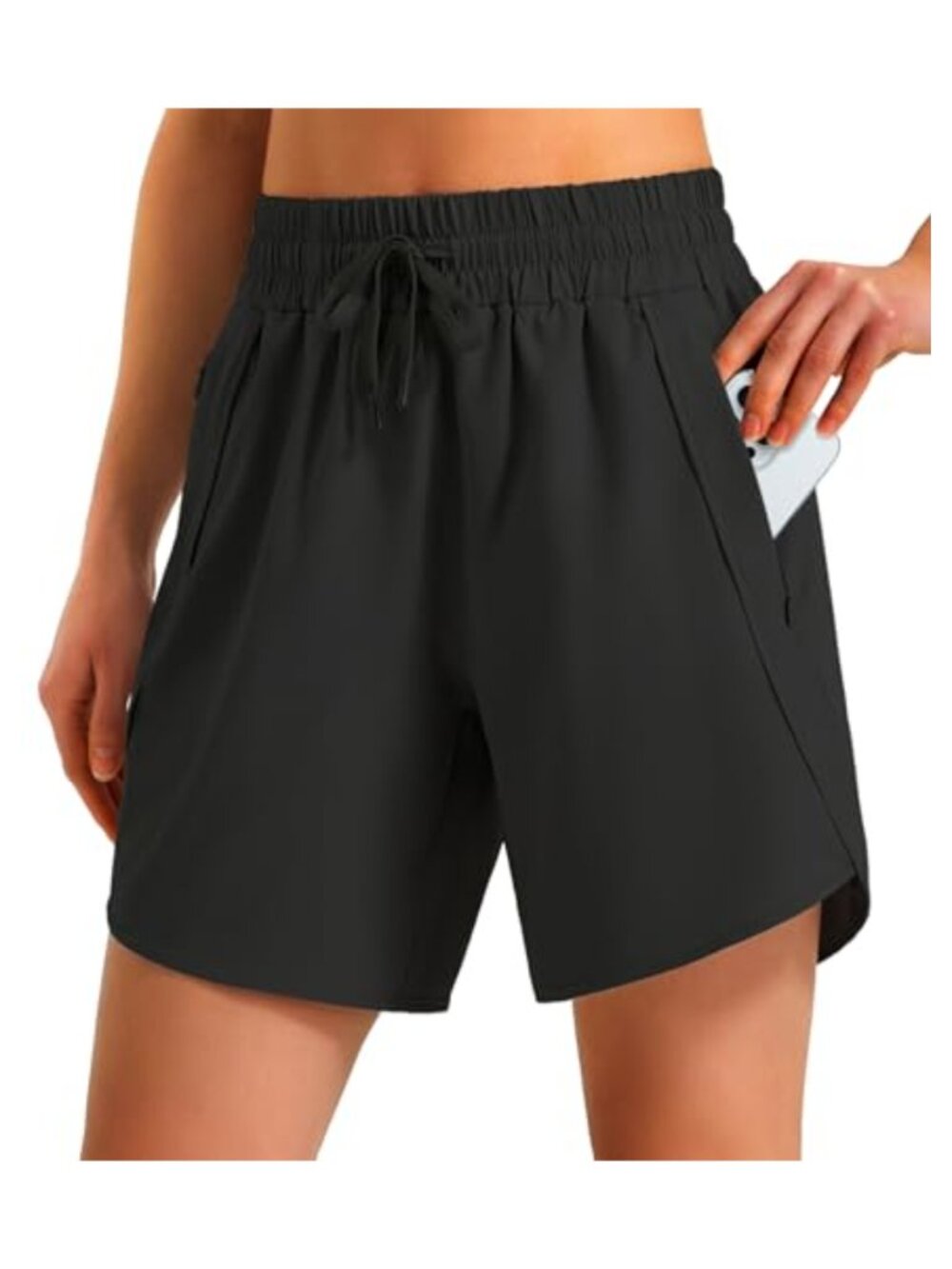Athletic Running Shorts Quick Dry Lightweight Zipper Pockets UPF 50+